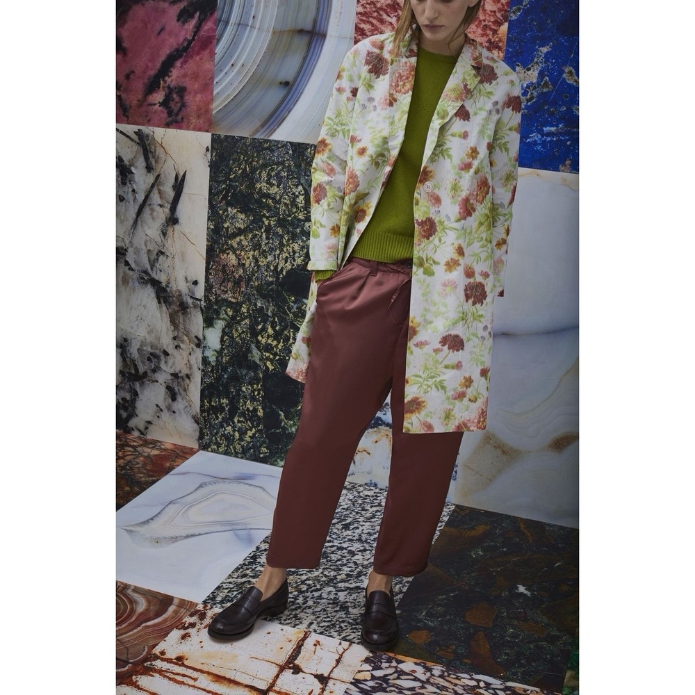 Santoni Marco Zanini Runway Coat Floral A Line IT44 NWT Spring 2018 Rare - Picture 4 of 12